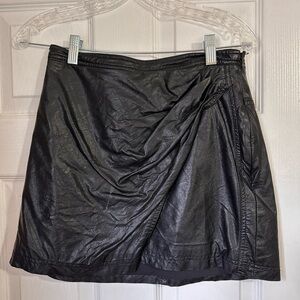 Free people faux leather skirt